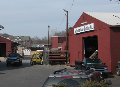 looking from Park Ave into the supply yard of Arlington Coal and Lumber