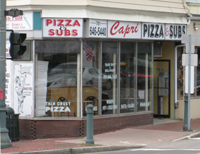 Capri Pizza shop front
