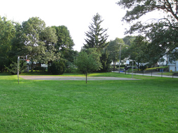 the basketball court at Rindge Park